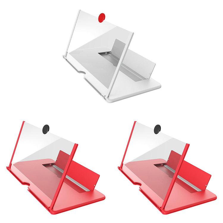 a group of red and white plastic holders