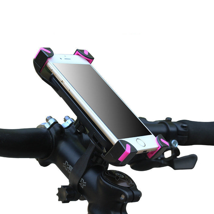 a phone on a handlebar