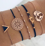 Beaded Bracelet and Anklet Set