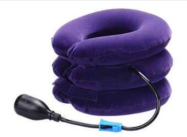 a purple neck massage device