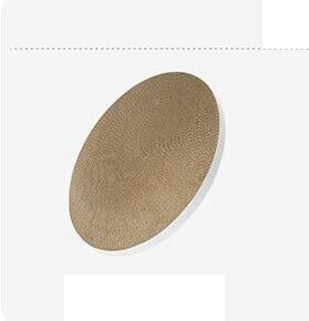 a round brown object with a shadow