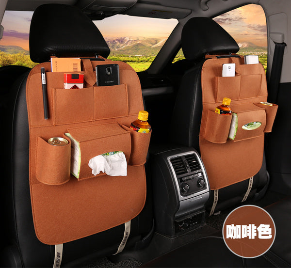 a pair of seats in a car