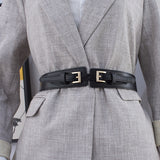 Women's Elastic Double-Buckle Waist Belt