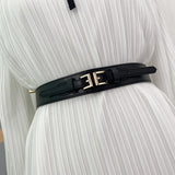 Women's Elastic Double-Buckle Waist Belt