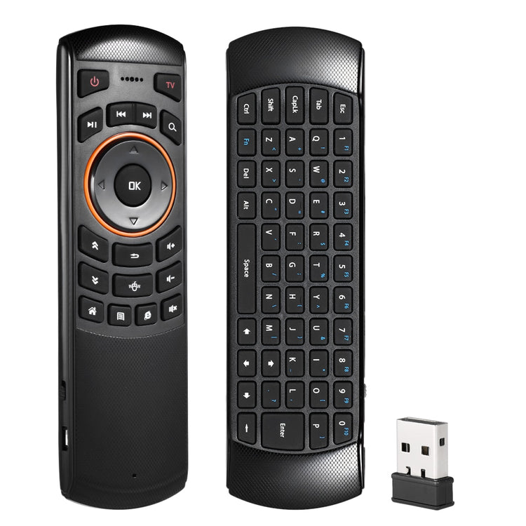a black remote control with a usb stick