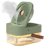 Portable Mist Fan with Humidifier and Night Light