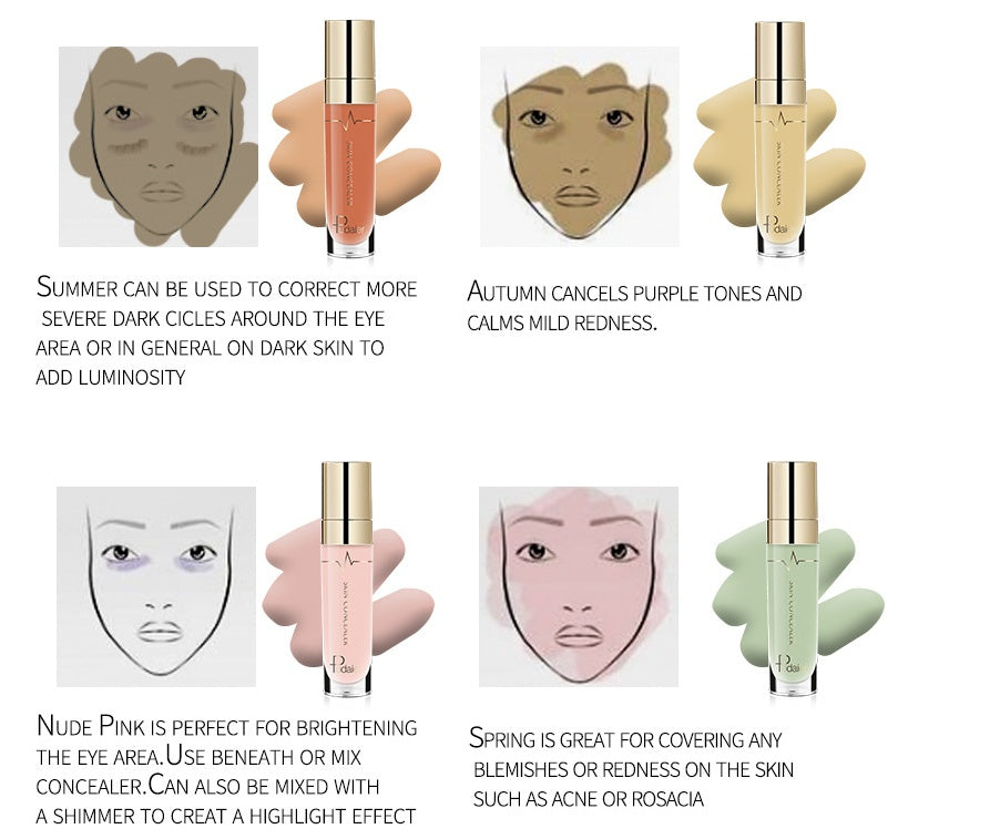 a collage of different shades of makeup