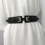 Women's Elastic Double-Buckle Waist Belt