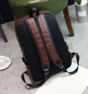 a brown and black backpack