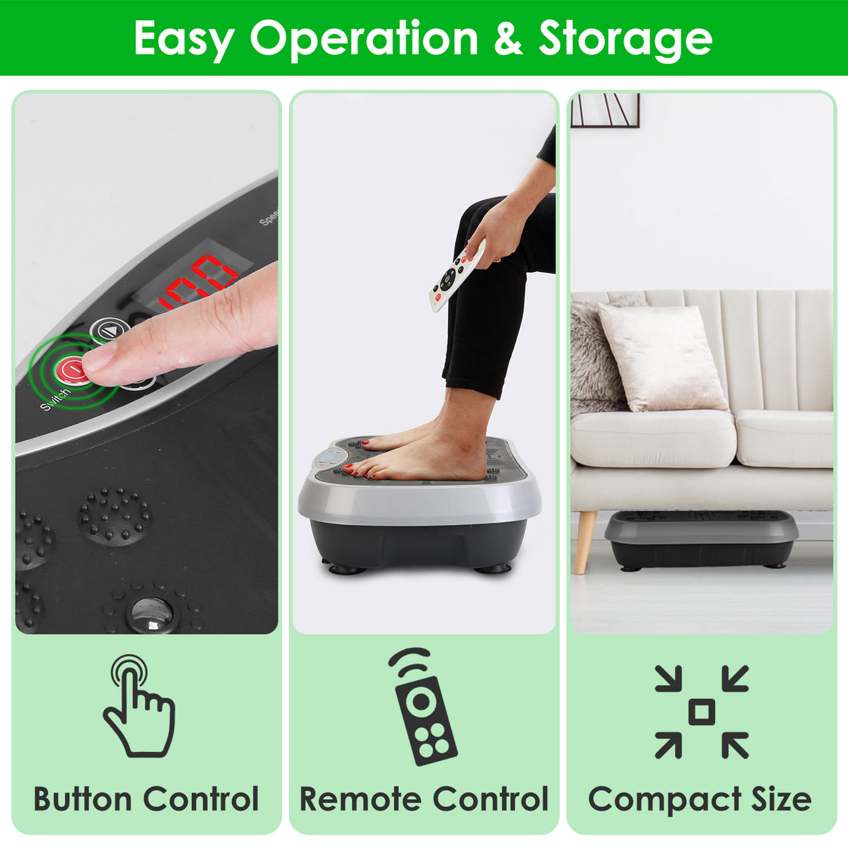 a collage of a foot massage machine