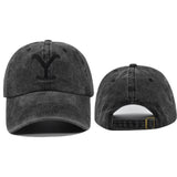 Distressed Embroidered Ponytail Baseball Cap