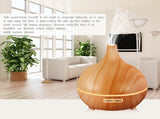 Wood-Grain Aromatherapy Lamp with Remote