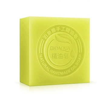 a yellow soap box with text on it