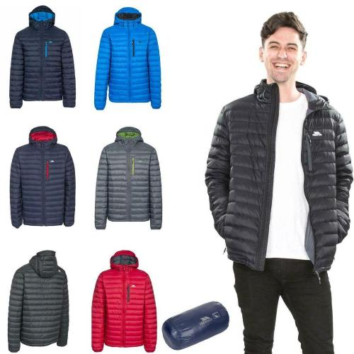 a man standing in front of several different jackets