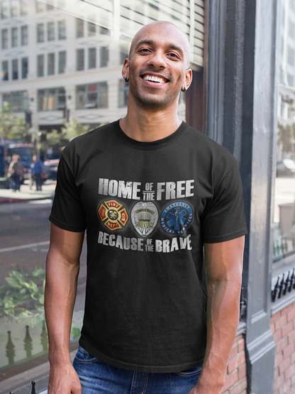 Free Because Of The Brave Men's T-shirt