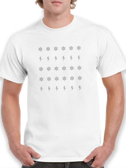 Strange Pattern Stars Lighting Bolt Men's T-shirt