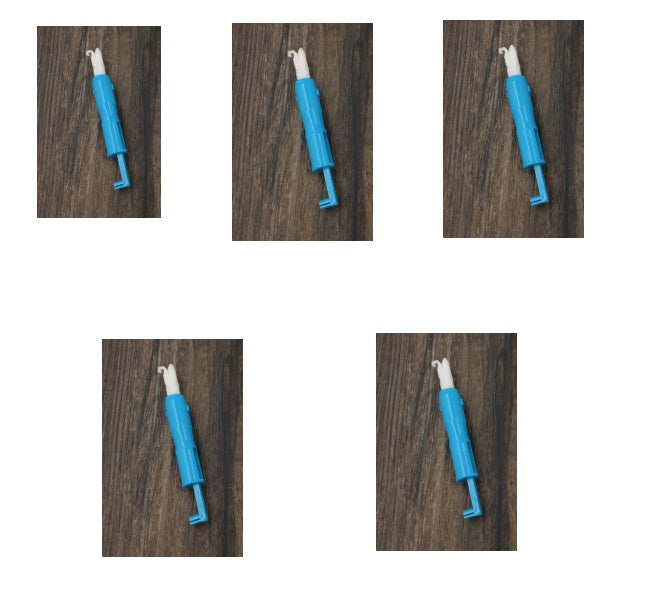 a close-up of a blue device