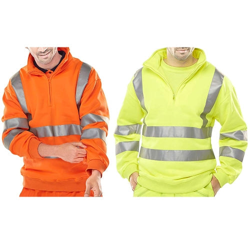 a man wearing a reflective jacket
