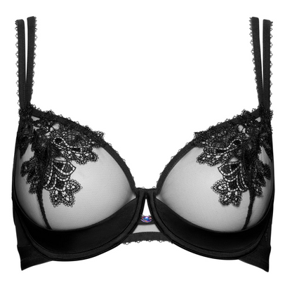 Sexy Sheer Mesh Demi Bra Lisca Peony Black
