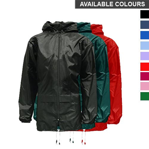 a group of jackets with different colors