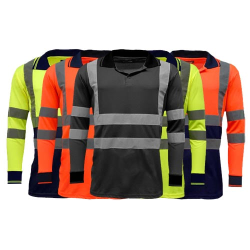 a group of long sleeved shirts