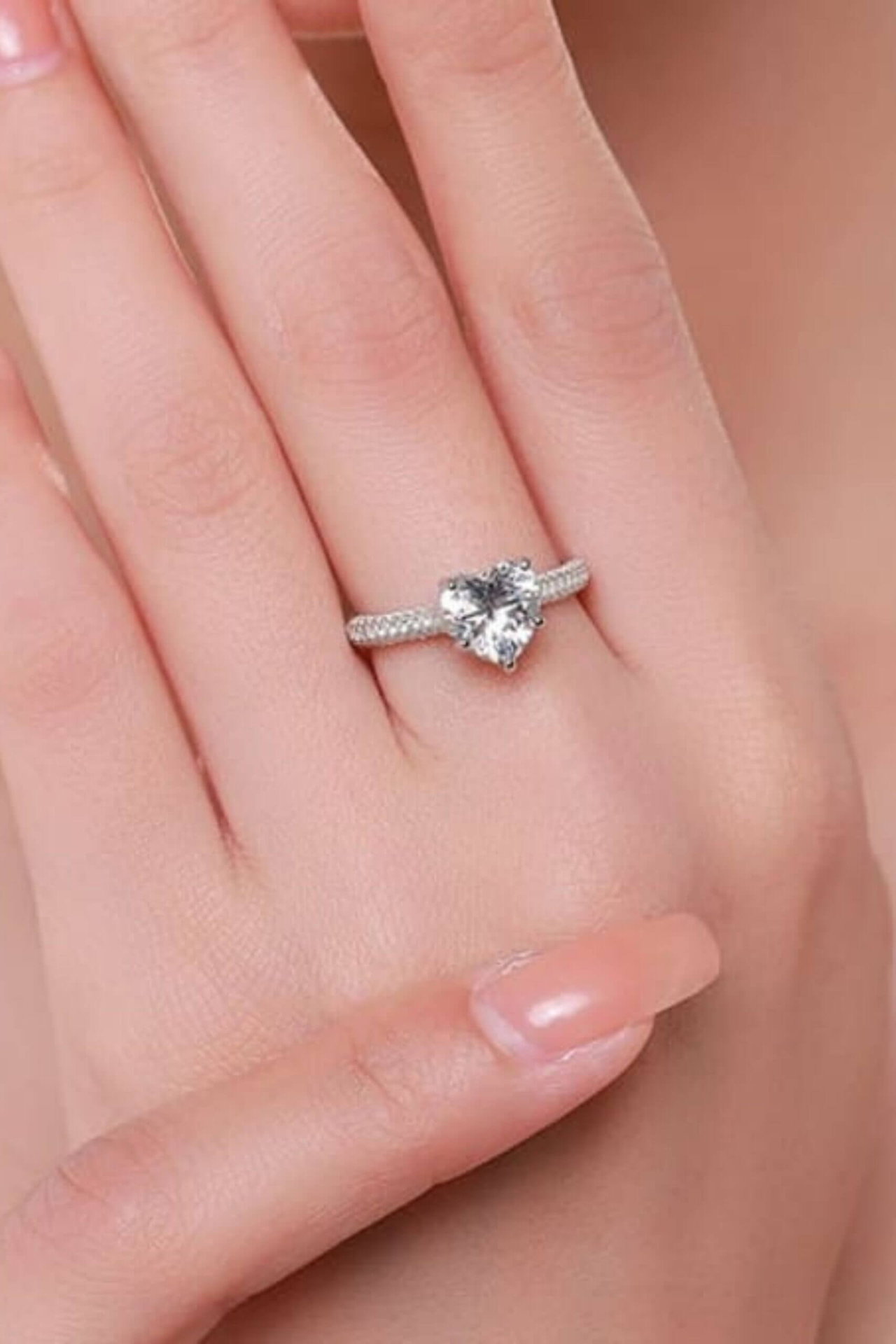 "Icy Heart" | 925 Silver Cocktail Ring