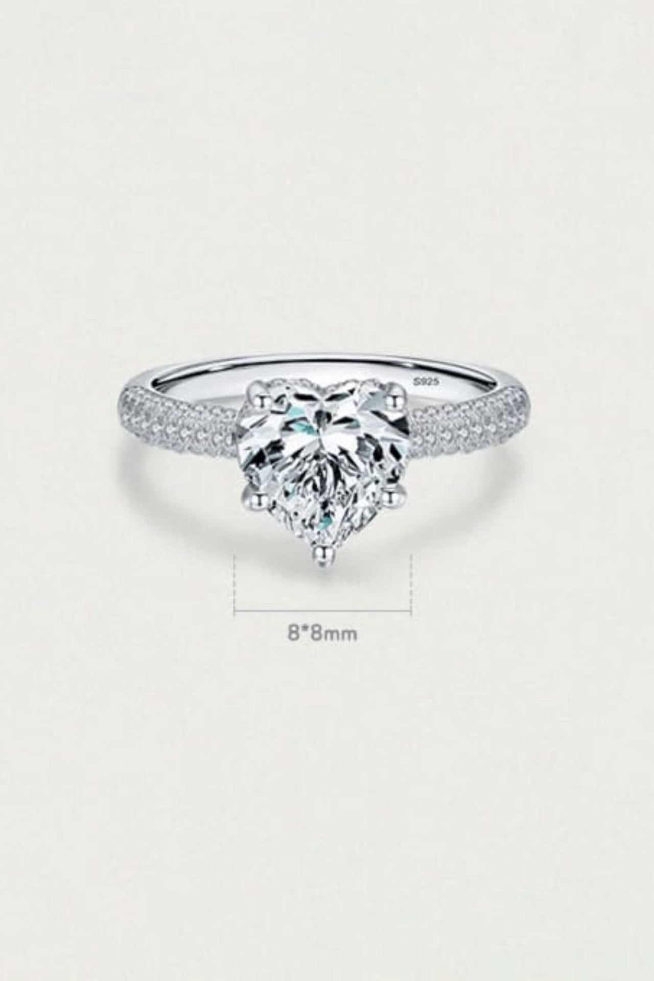 "Icy Heart" | 925 Silver Cocktail Ring