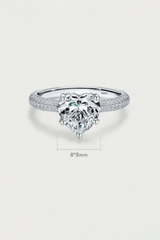 "Icy Heart" | 925 Silver Cocktail Ring