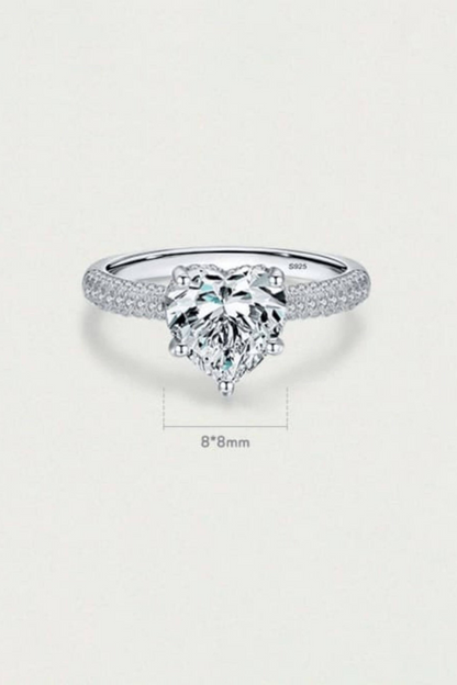 "Icy Heart" | 925 Silver Cocktail Ring