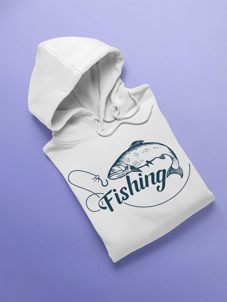 a white sweatshirt with a logo on it