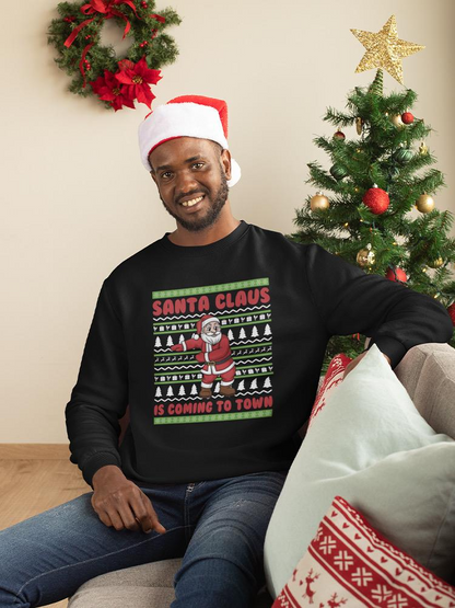 Santa Claus Coming To Town Hoodie -SmartPrintsInk Designs
