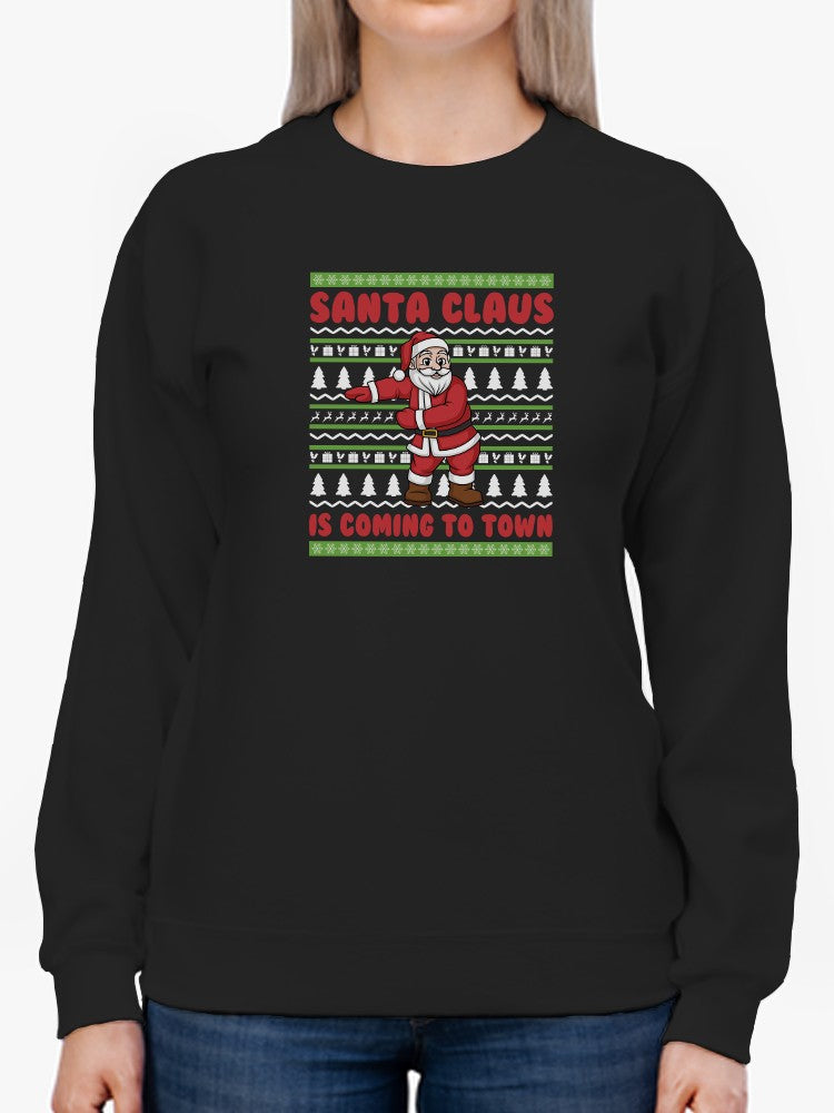 Santa Claus Coming To Town Hoodie -SmartPrintsInk Designs