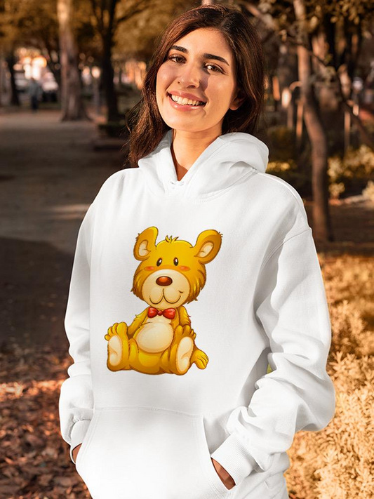 Sitting Teddy Bear Hoodie -SPIdeals Designs