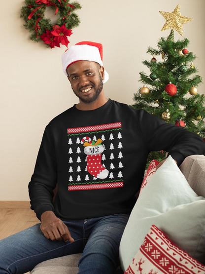 Nice Christmas Sock Hoodie -SmartPrintsInk Designs