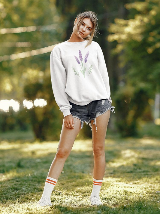 Lavender Sweatshirt -SPIdeals Designs