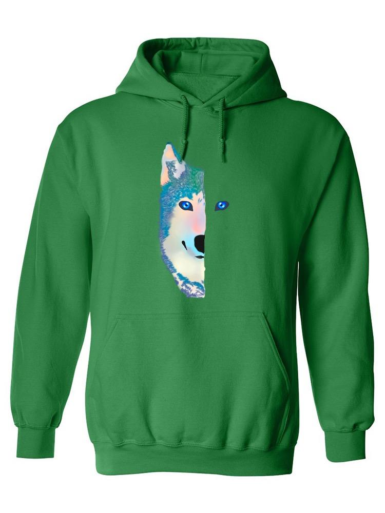 Wolf's Half Face Hoodie -SPIdeals Designs