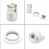 E14 Screw Lampshade Light holder Collar Ring Adaptor Bulb Holder White~1831