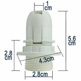 E14 Screw Lampshade Light holder Collar Ring Adaptor Bulb Holder White~1831