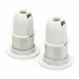 E14 Screw Lampshade Light holder Collar Ring Adaptor Bulb Holder White~1831