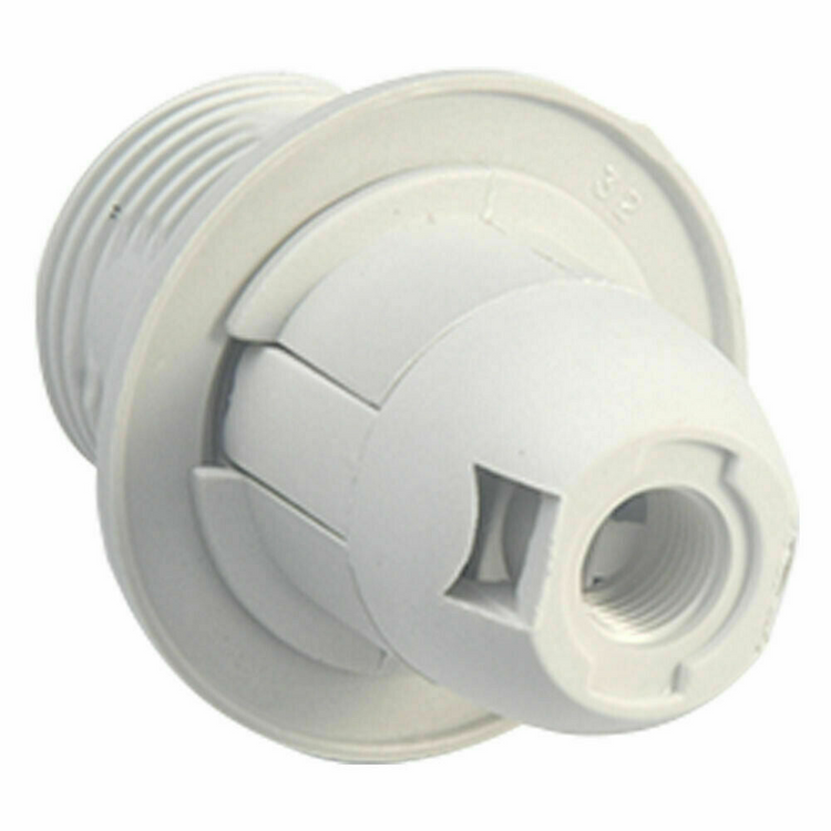 a white plastic object with a hole