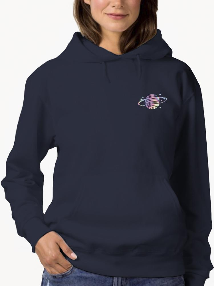 a woman wearing a hoodie