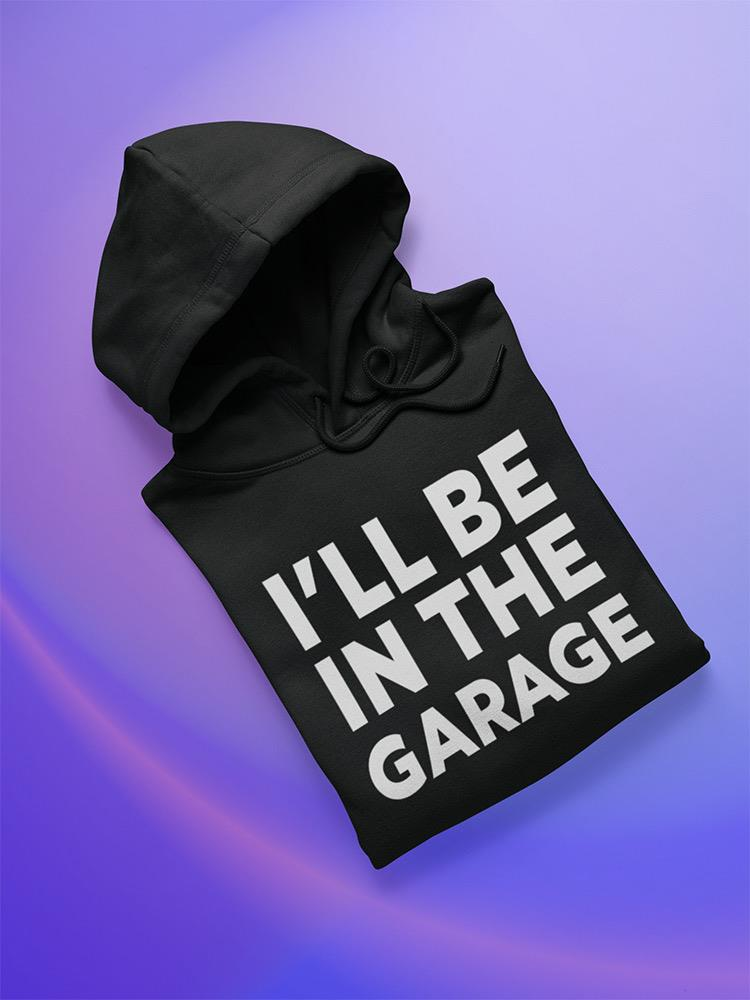 a black hoodie with white text on it