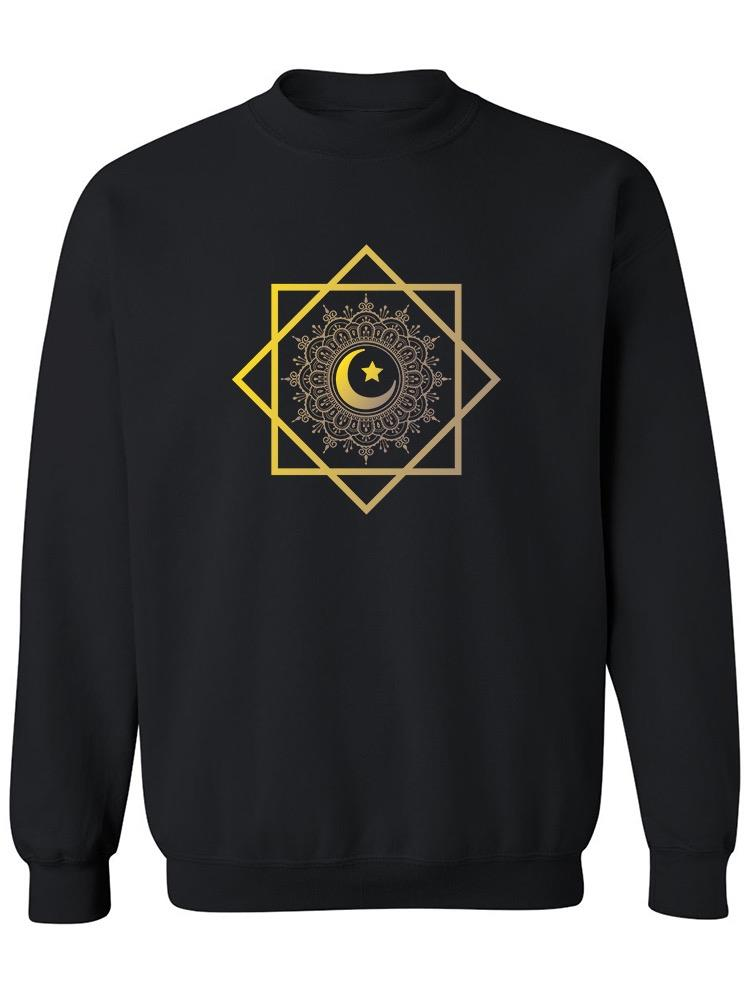 Crescent Moon With Shapes Hoodie -SPIdeals Designs