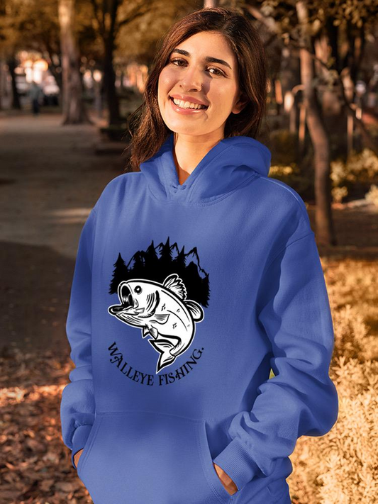 Walleye Fishing Hoodie -SPIdeals Designs
