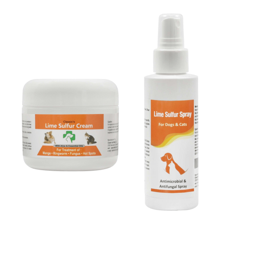 Bundle of Classic's Lime Sulfur Pet Skin Cream and Spray