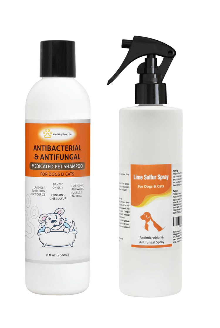 a bottle of shampoo and spray