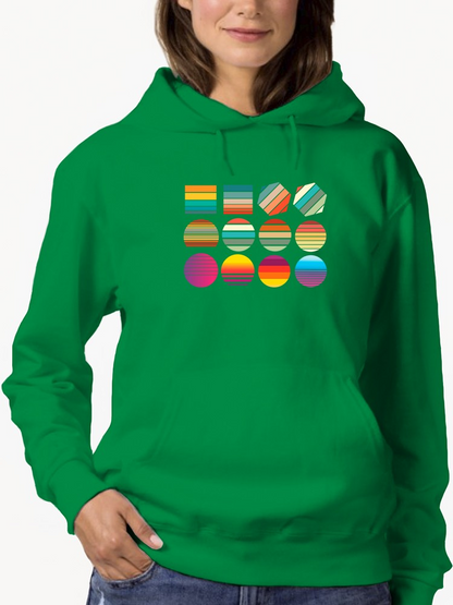 Colorful Shapes Hoodie -SmartPrintsInk Designs