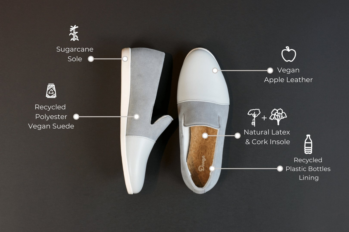 a pair of shoes with text on them