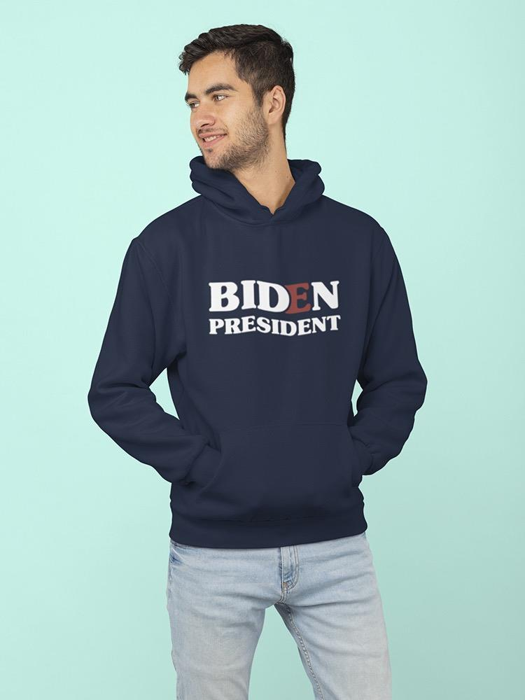 a man wearing a blue sweatshirt
