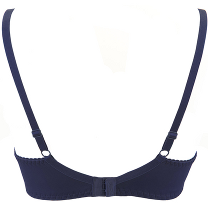 Semi-Sheer Full Figure Bra Axami Blue Lagoon